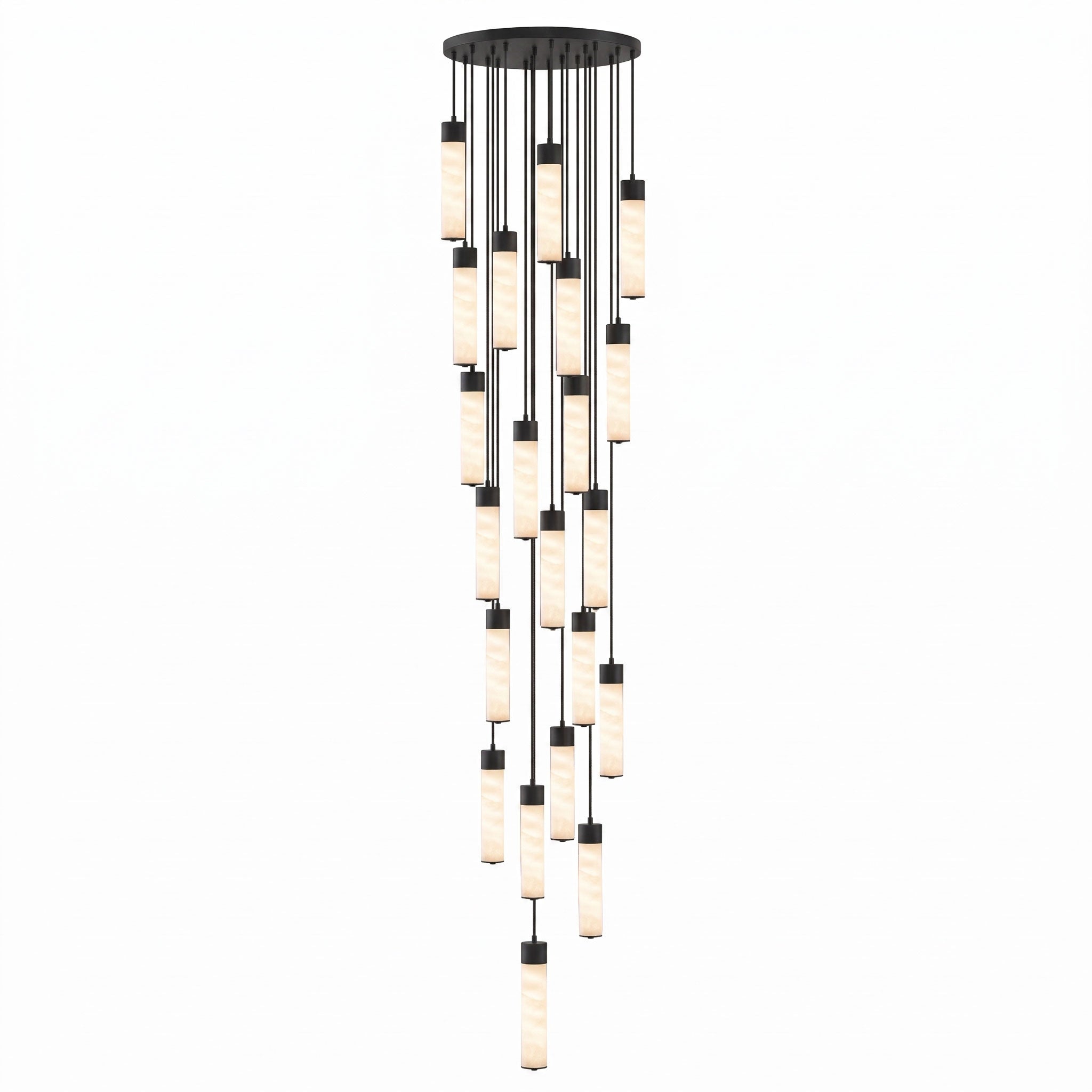 Keleyro Alabaster Tube Pendant Light