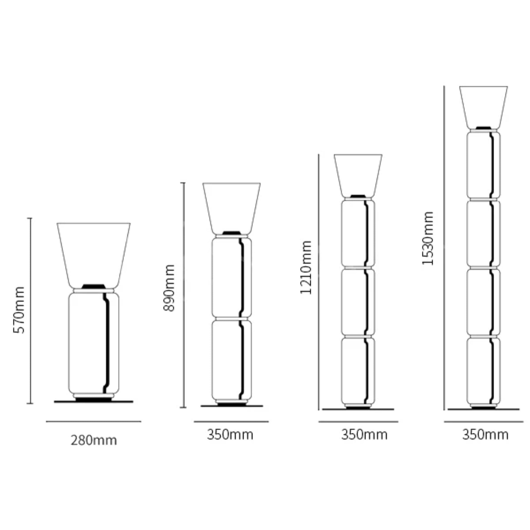 Mevvilzo Cylindrical Glass Floor Lamp