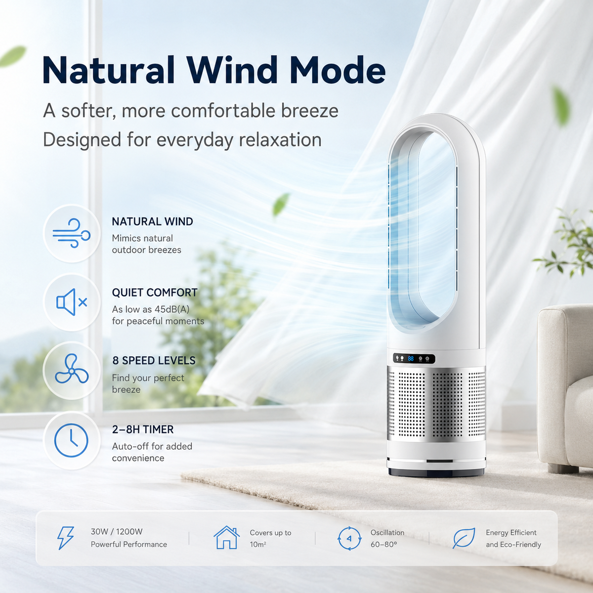 CARE - Bladeless Tower Fan