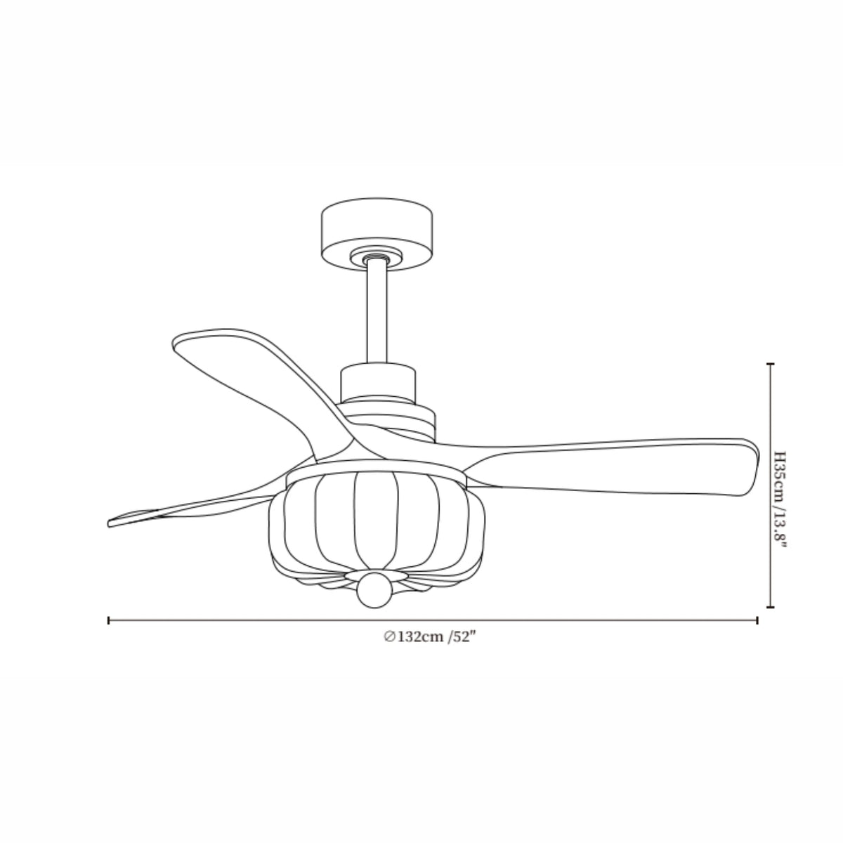 Miraor Vintage Ceiling Fan Light