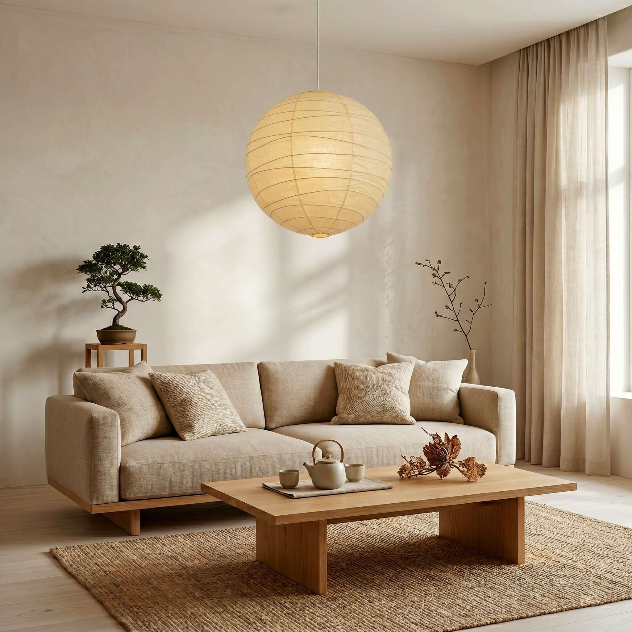 Bayleno Rice Paper Pendant Light