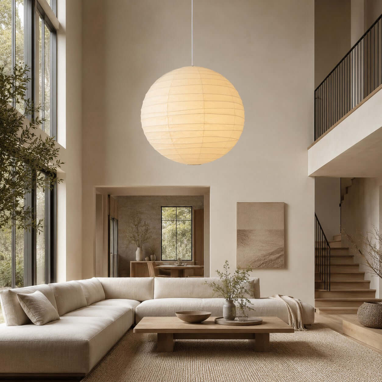 Bayleno Rice Paper Pendant Light