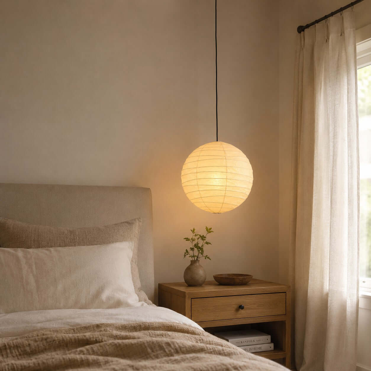 Bayleno Rice Paper Pendant Light