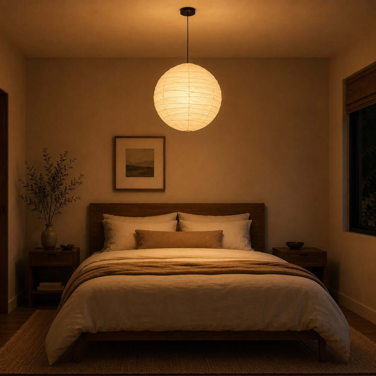 Bayleno Rice Paper Pendant Light
