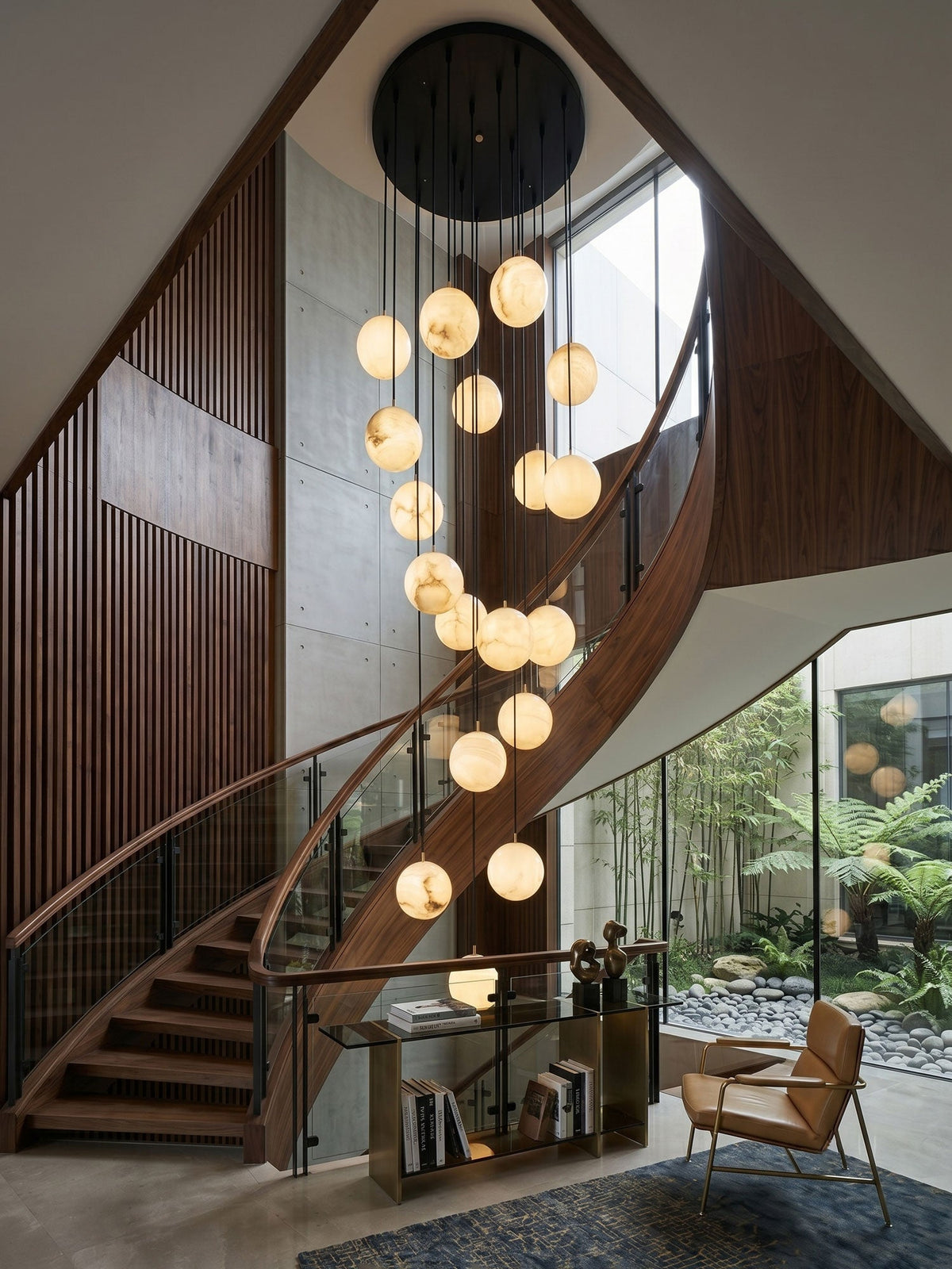 Alabaster Balls Cluster Chandelier – detail 4