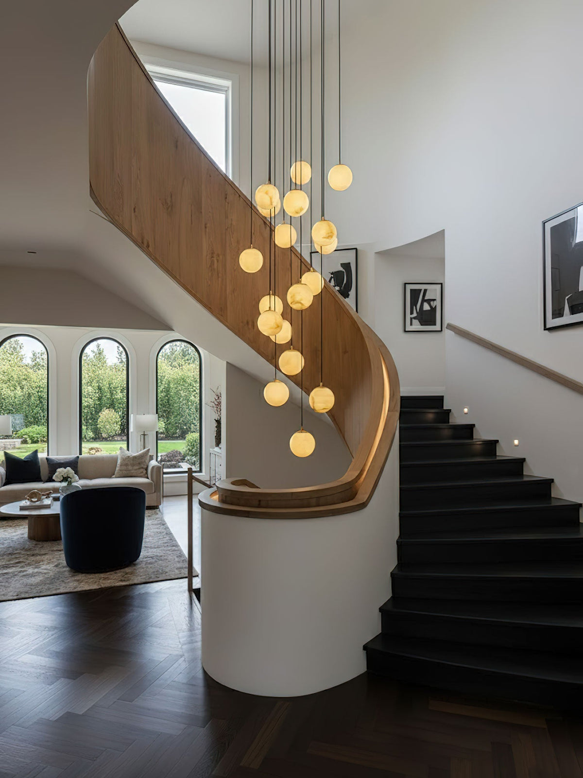 Alabaster Balls Cluster Chandelier – detail 13