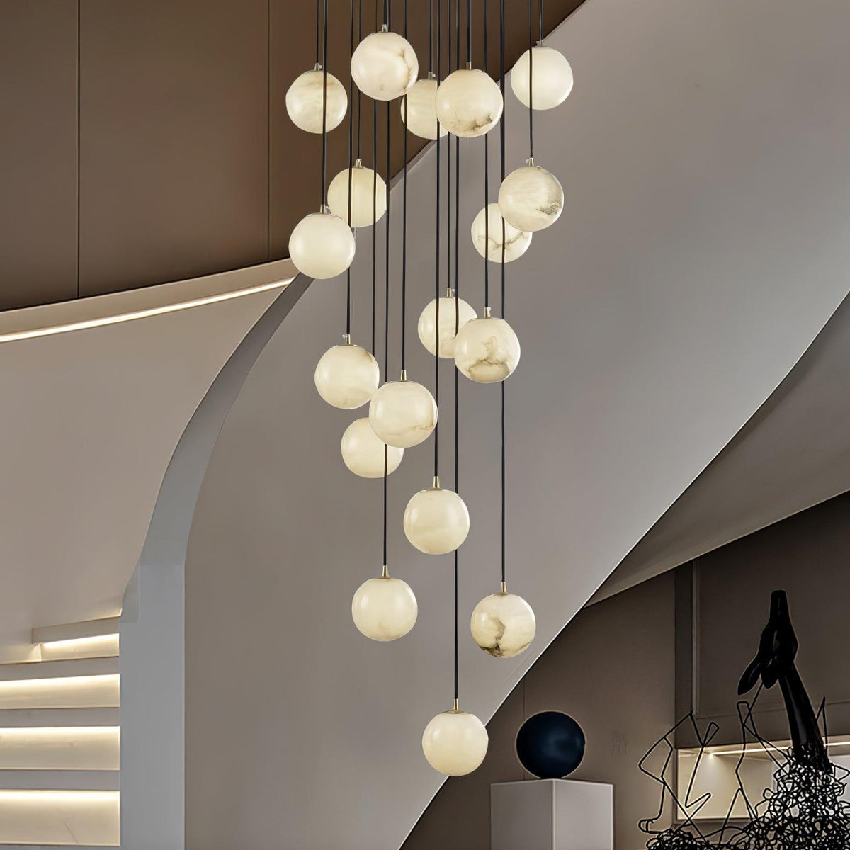 Alabaster Balls Cluster Chandelier – detail 16
