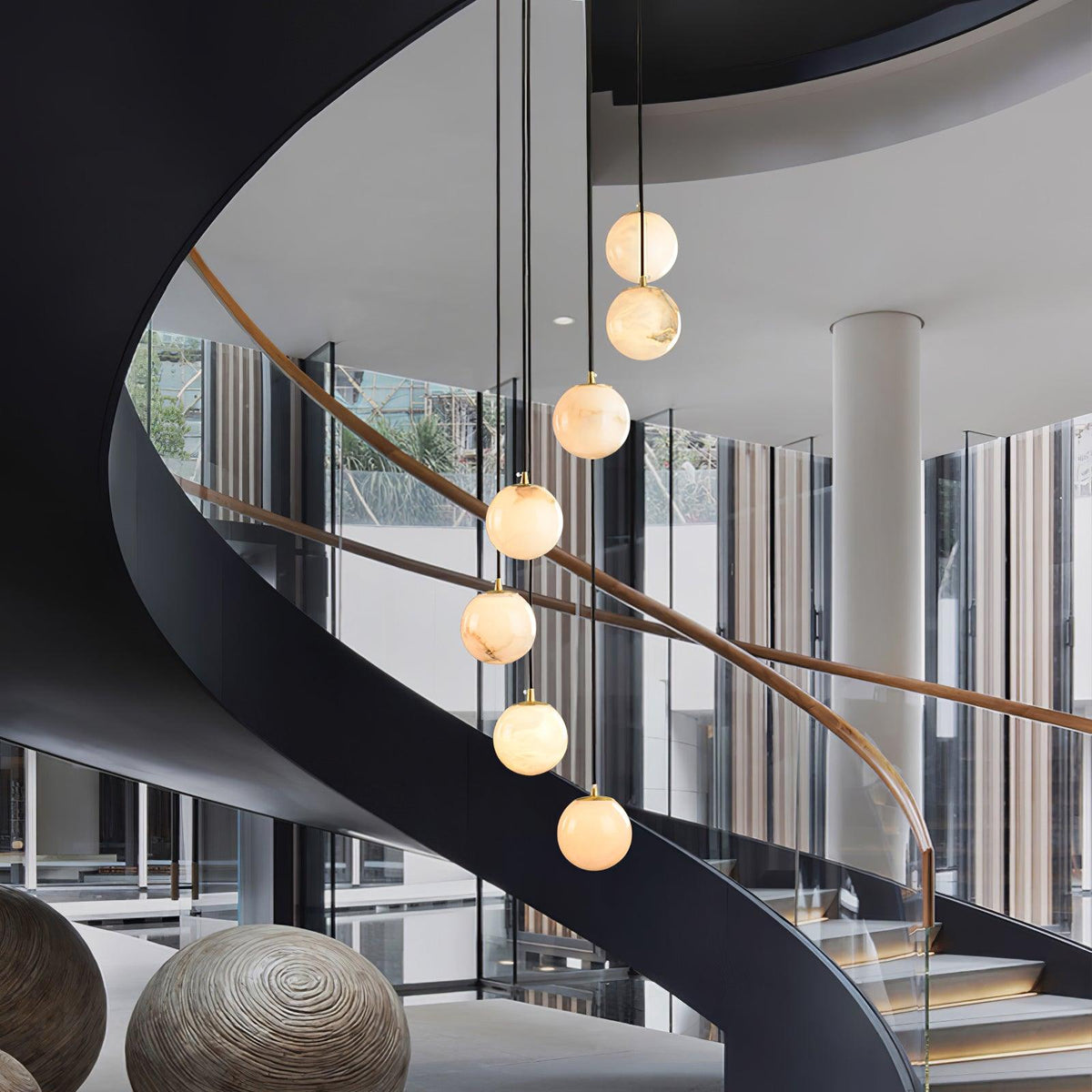 Alabaster Balls Cluster Chandelier – detail 35