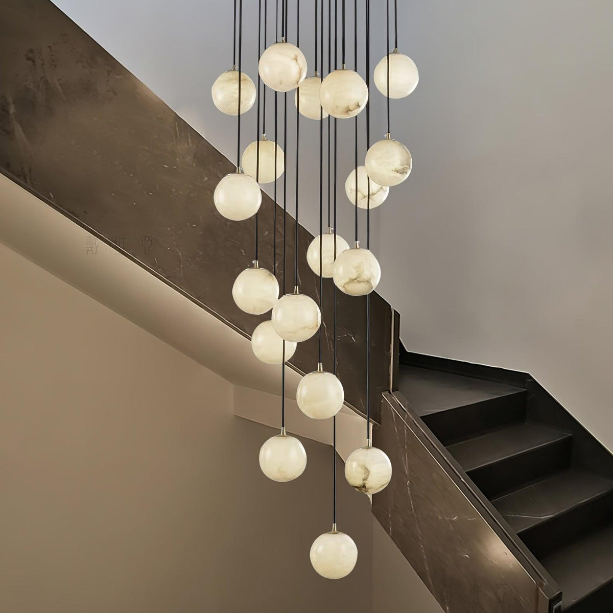 Alabaster Balls Cluster Chandelier – detail 2