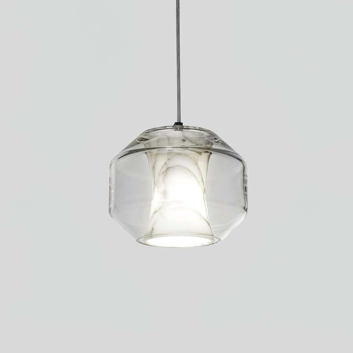 Alabaster Glass Cylinder Pendant Light – detail 21