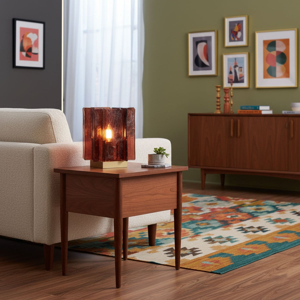 Amber Building Block Table Lamp – detail 5
