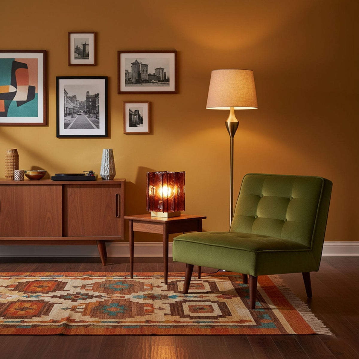 Amber Building Block Table Lamp – detail 3