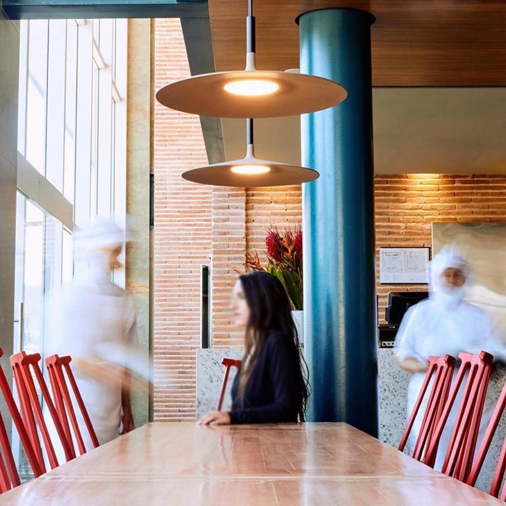 Larkin White Saucer Pendant Light – detail 8
