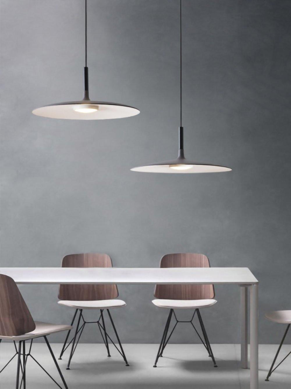 Larkin White Saucer Pendant Light – detail 32