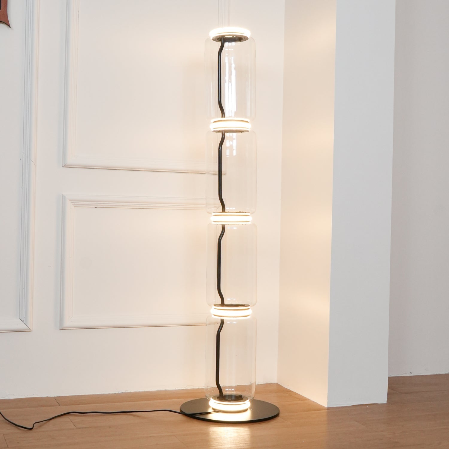 Mevvilzo Cylindrical Glass Floor Lamp