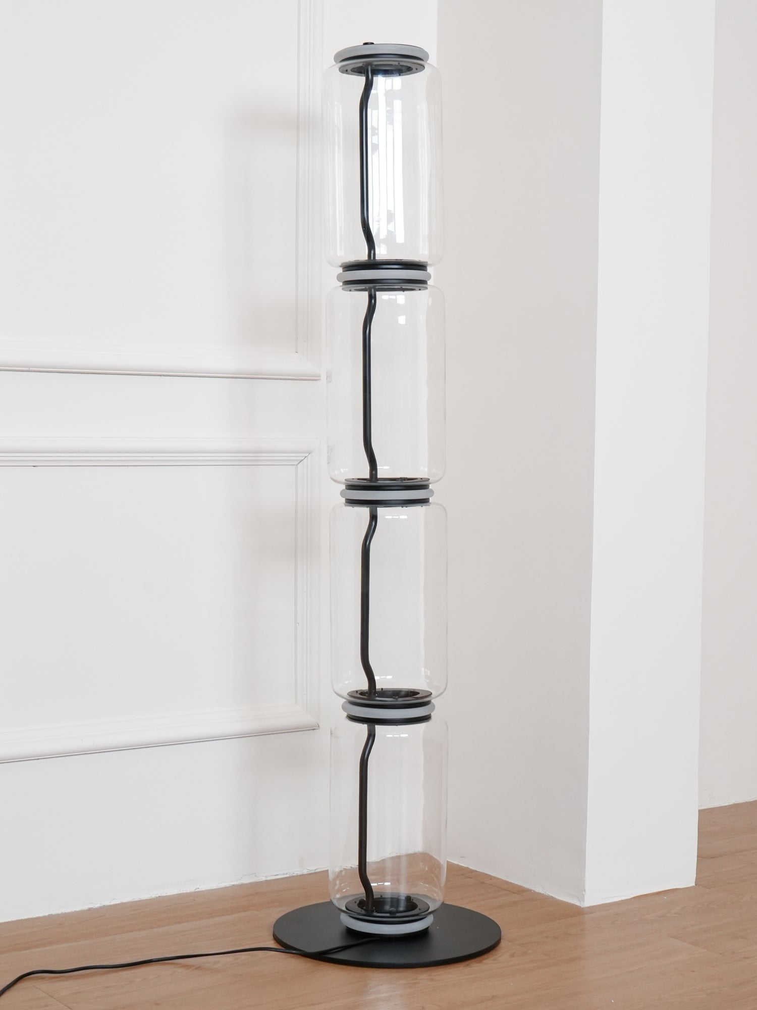 Mevvilzo Cylindrical Glass Floor Lamp