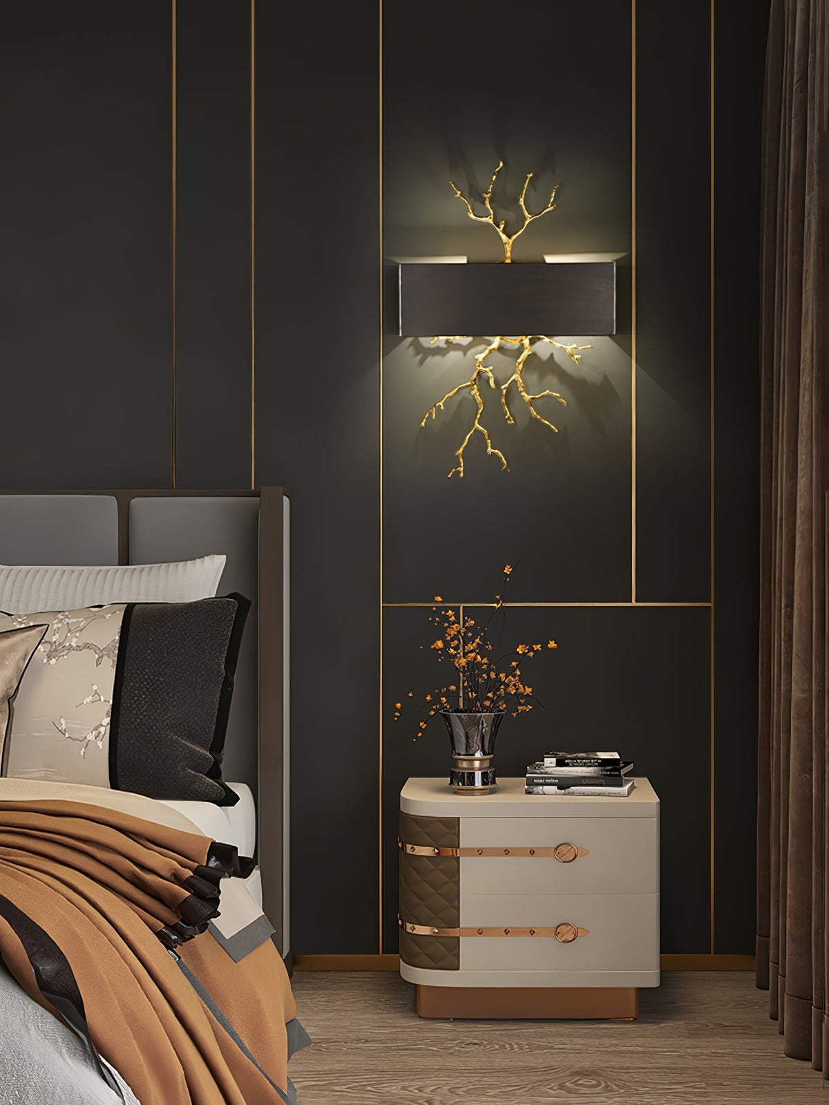 Brass Branch Wall Lamp – detail 19