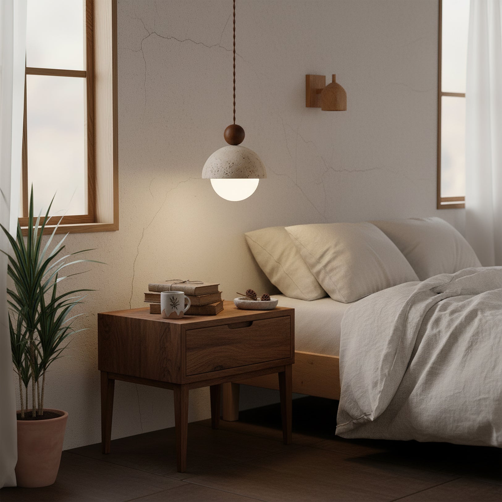 Serolen Travetine Pendant Light