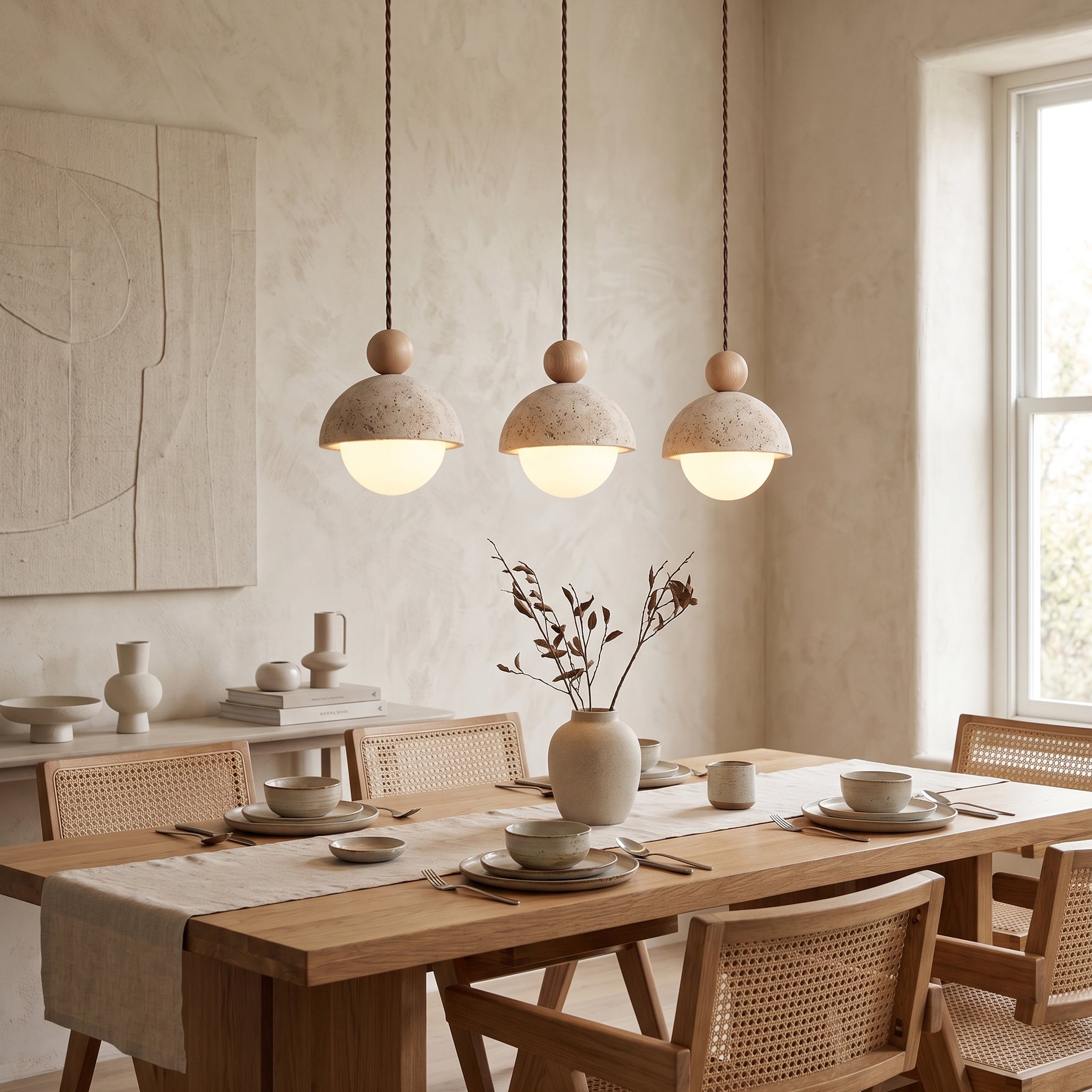 Serolen Travetine Pendant Light