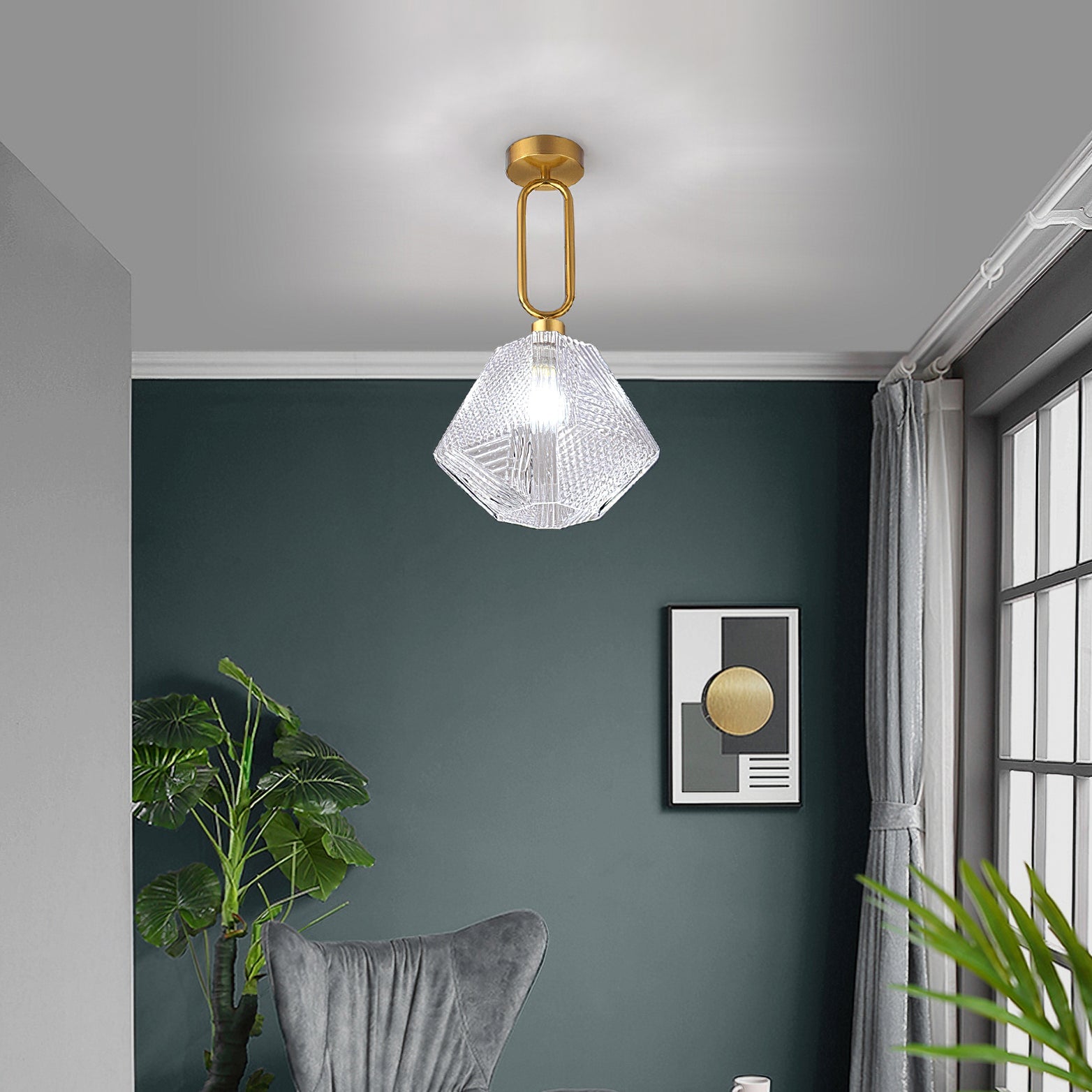 Venoral Art Deco Ceiling Light