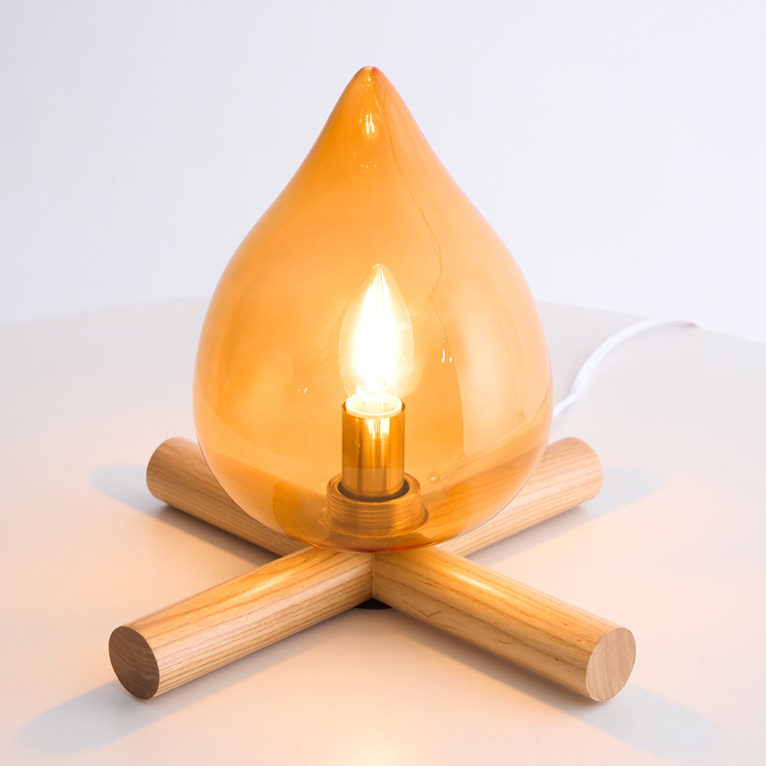 Bellin Wood Fire Table Lamp