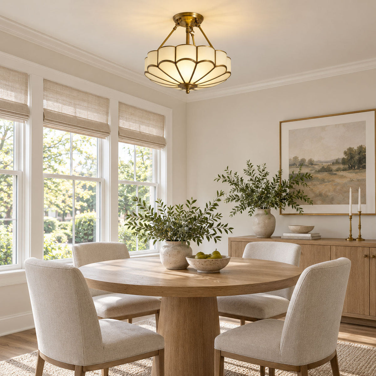 Flower Shape Glass Ceiling Light – detail 7