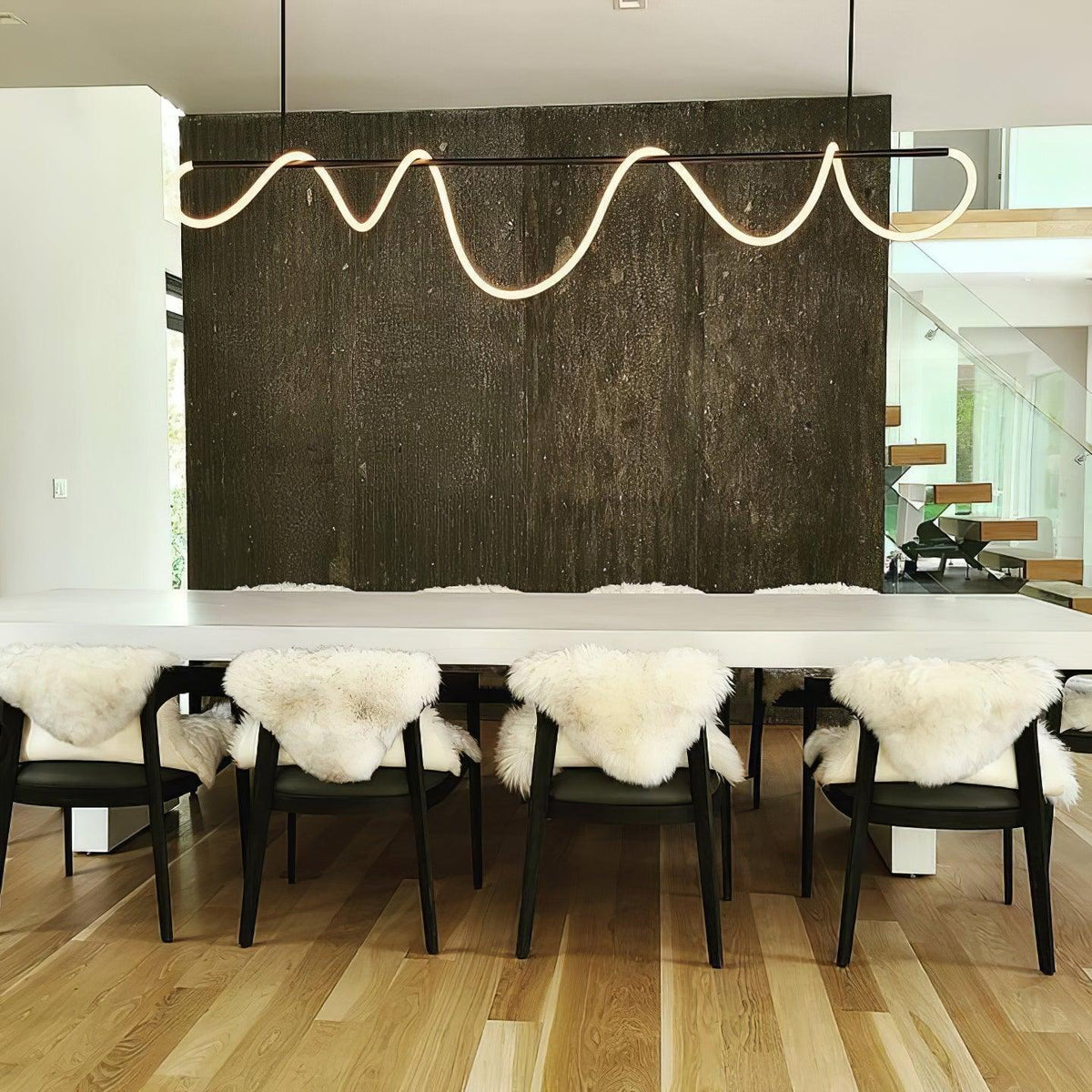 Flexible Linear Curve Chandelier – detail 25