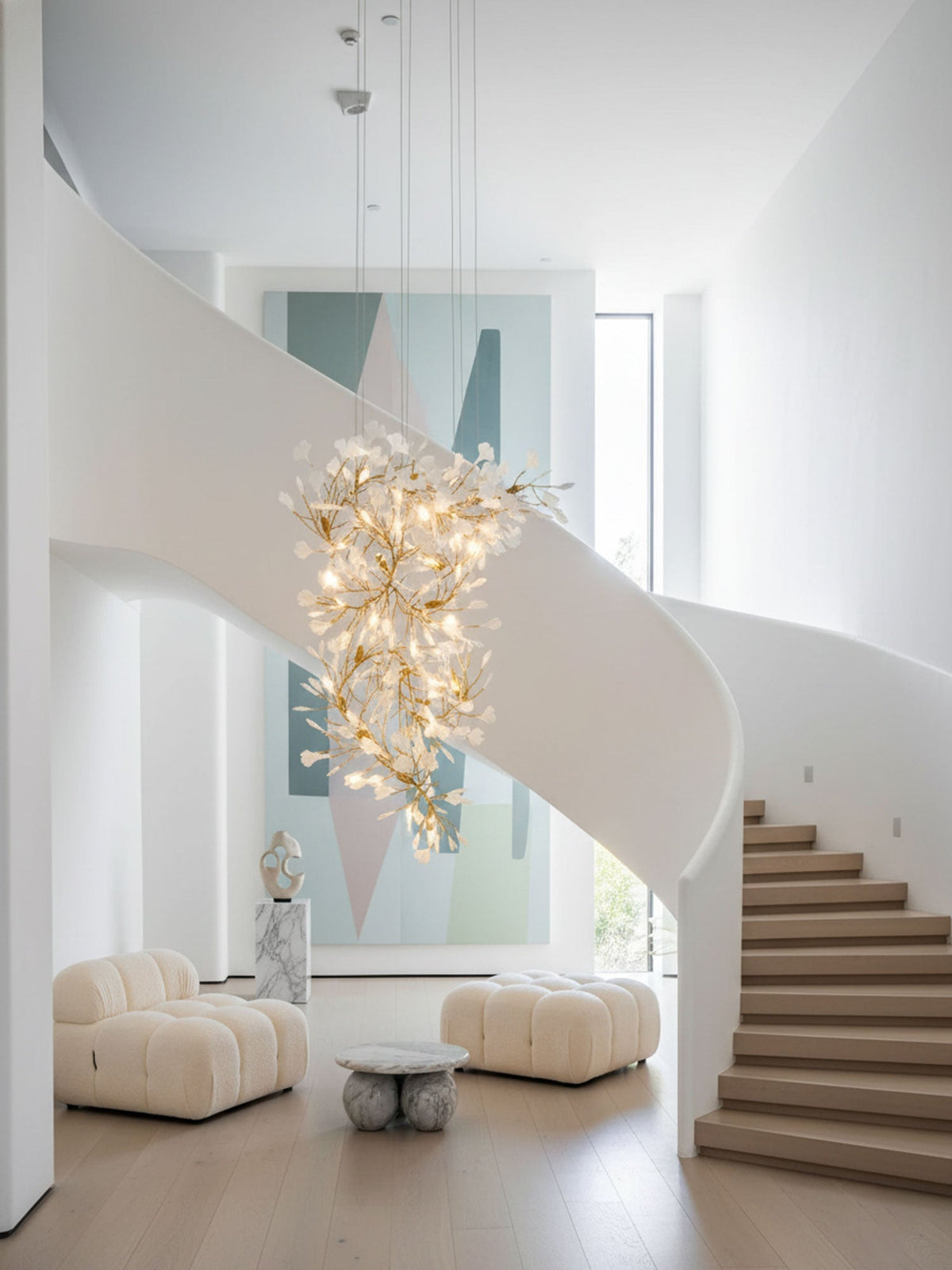 Gingko Vortex Chandelier – detail 8