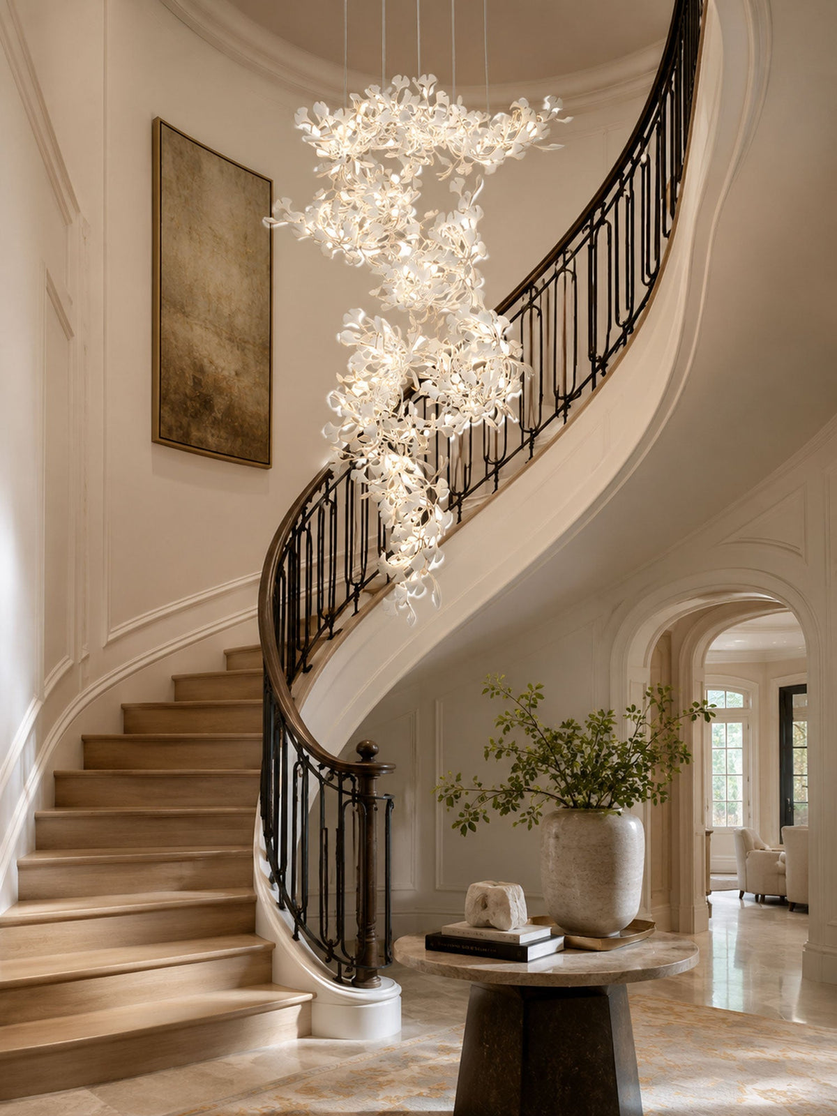 Gingko Vortex Chandelier – detail 3