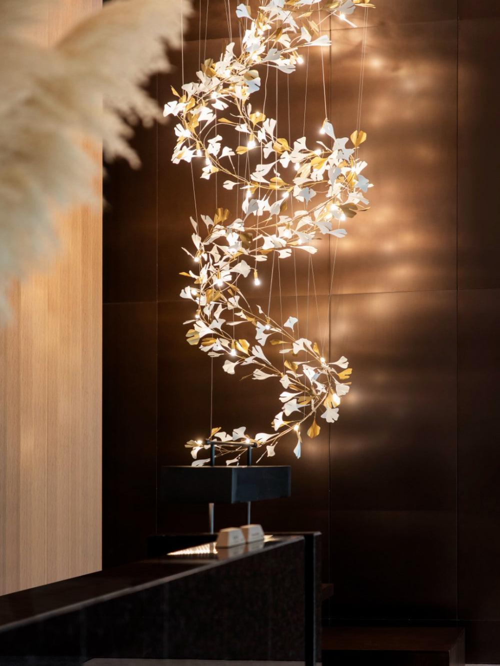 Gingko Vortex Chandelier – detail 37