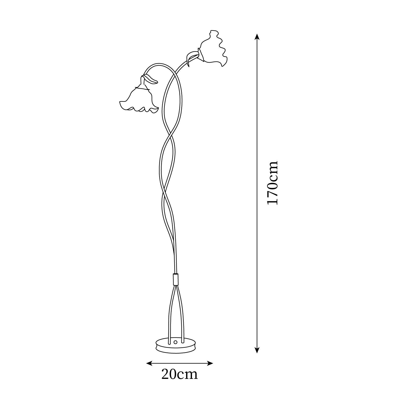 Talivay Floral Floor Lamp