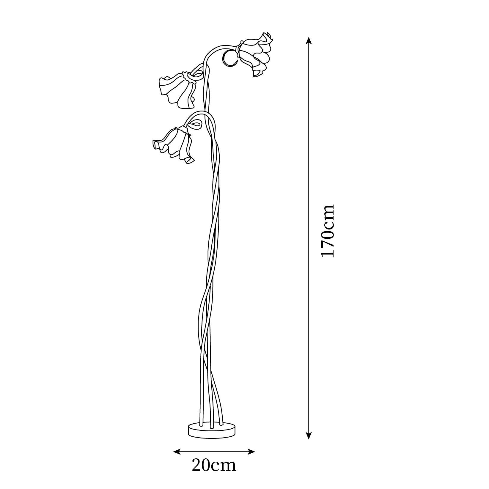 Talivay Floral Floor Lamp