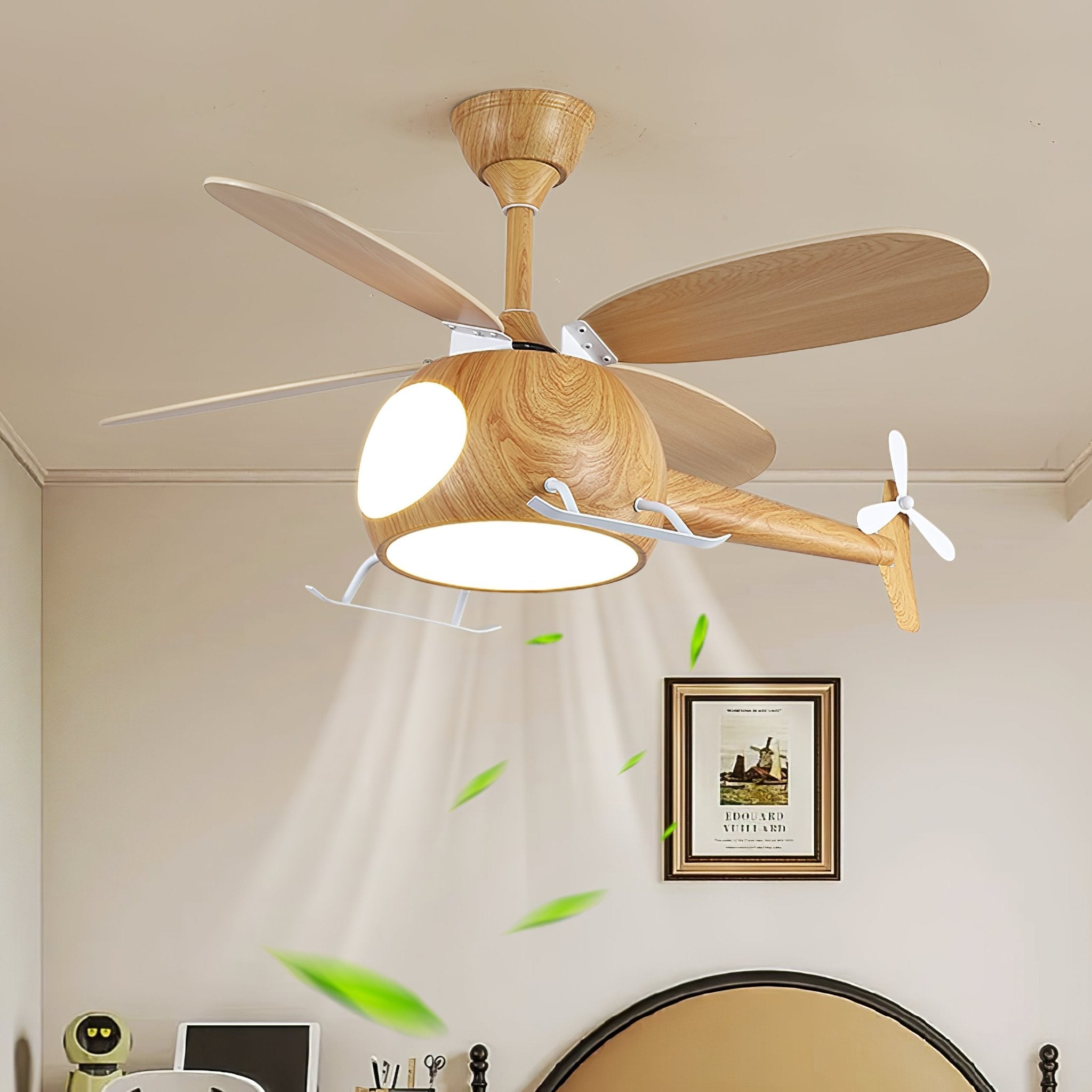Yaralin Helicopter Ceiling Fan Light