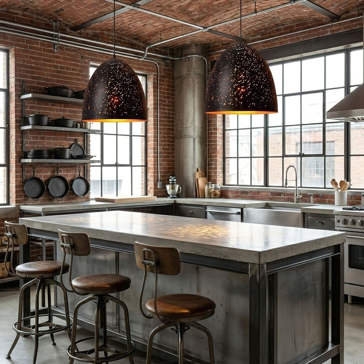 Hollow Industrial Pendant Lamp – detail 6