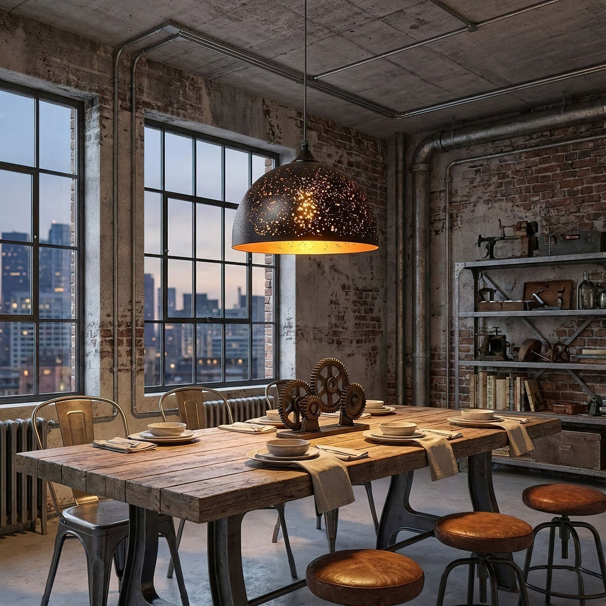 Hollow Industrial Pendant Lamp – detail 7
