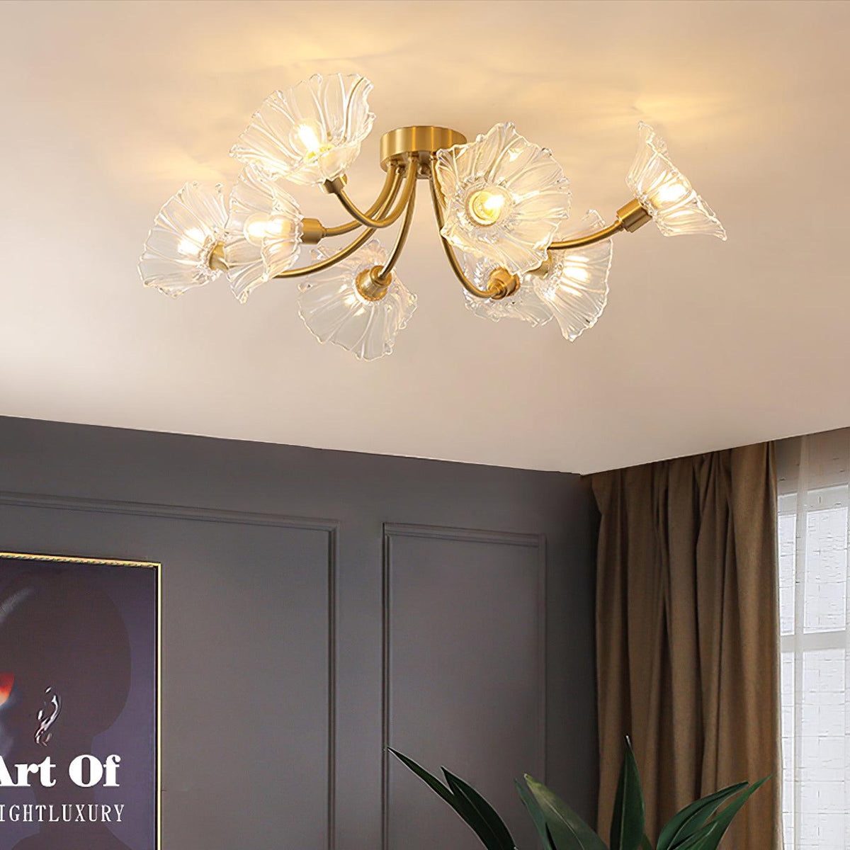Kalin Flower Glass Ceiling Lamp – detail 2