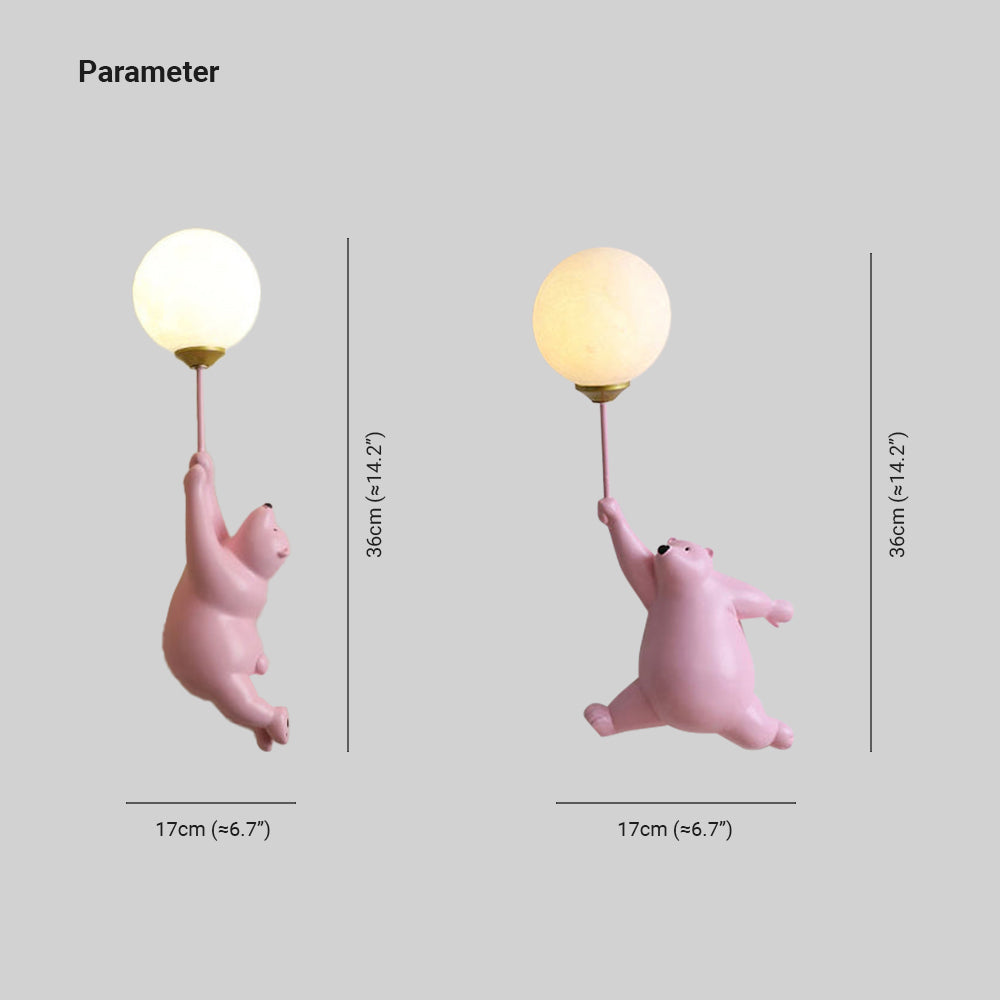 Belne Bear Balloon Wall Light