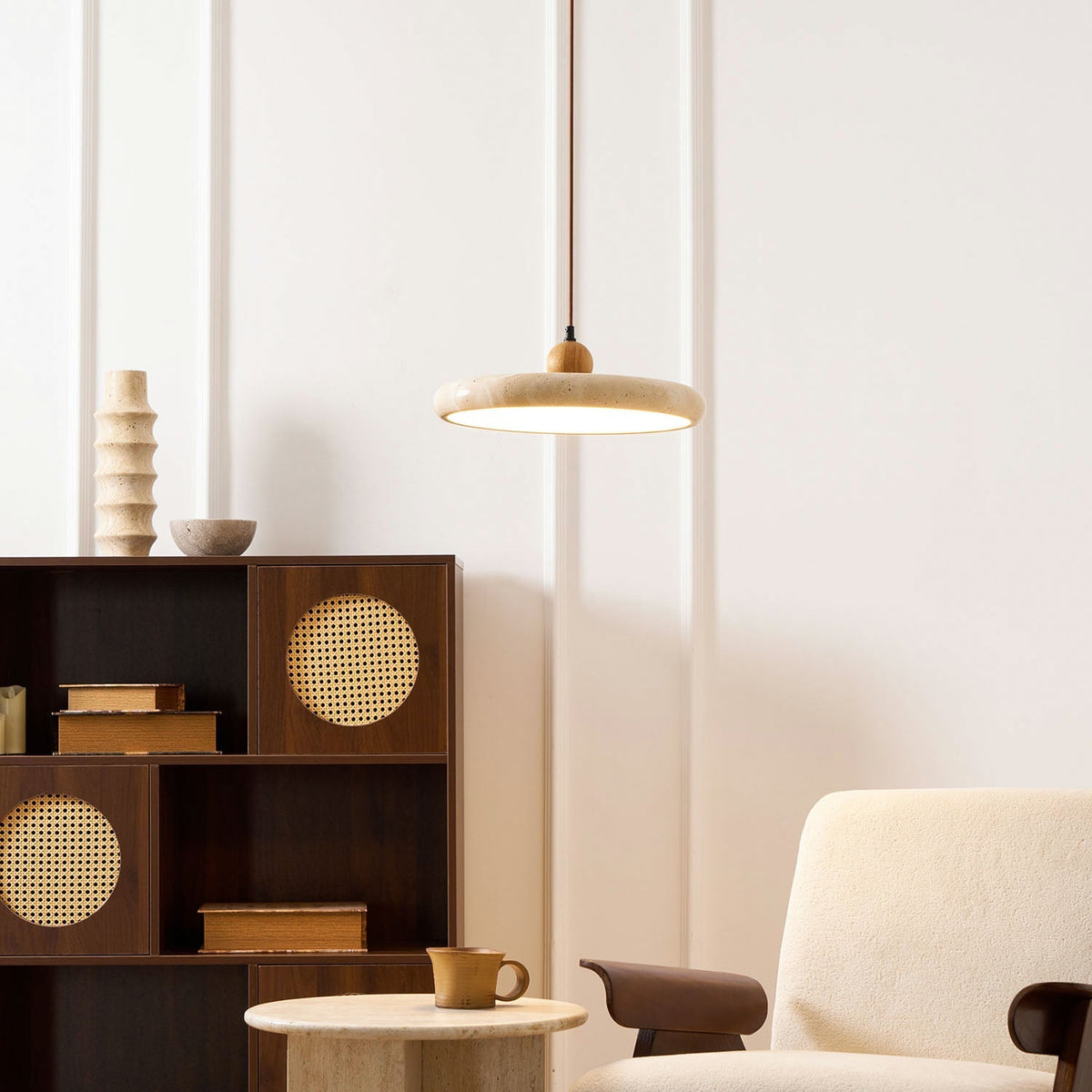 Lola Travertine Pendant Light – detail 5