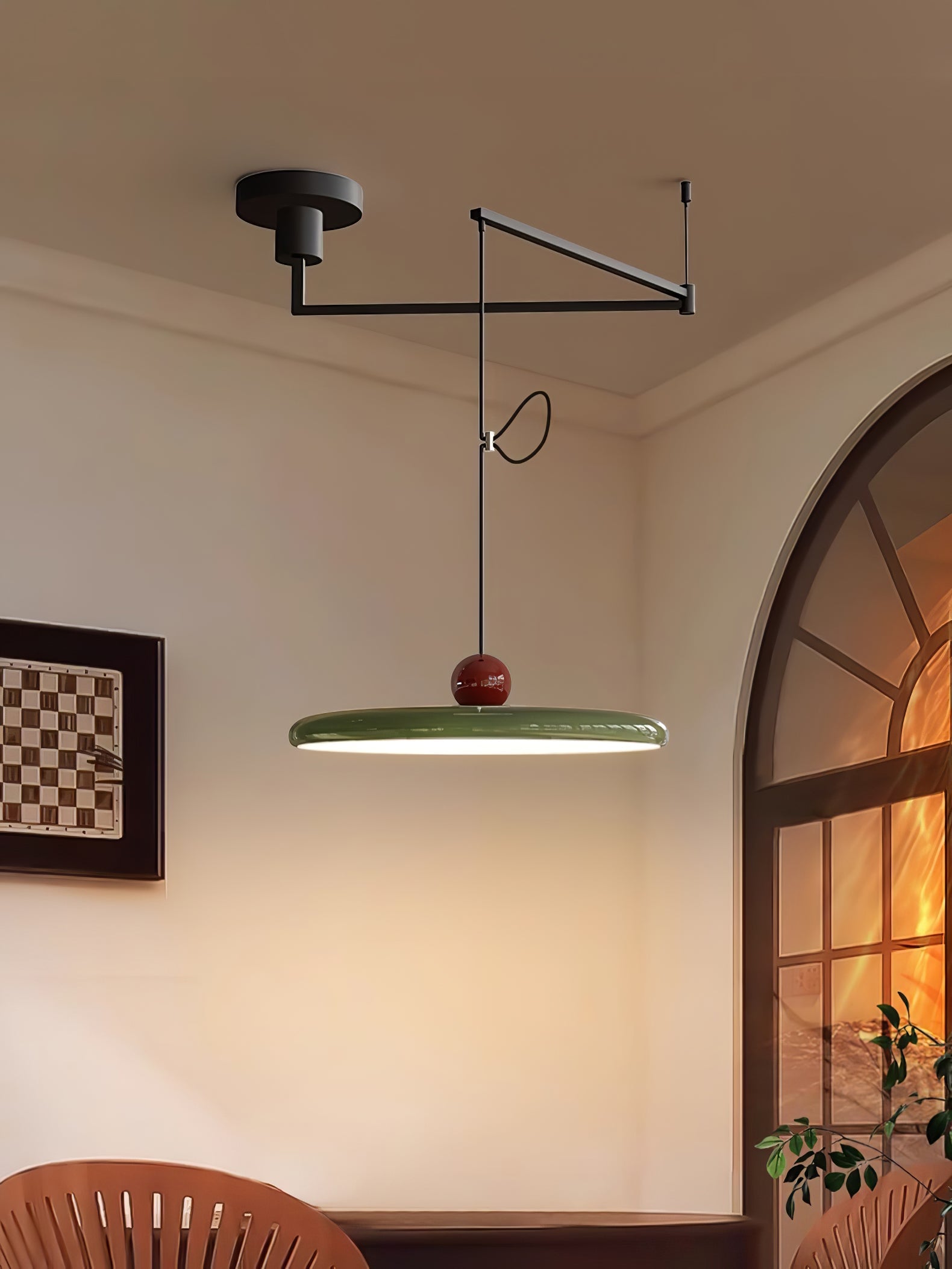 Rovele Swing Arm Pendant Light