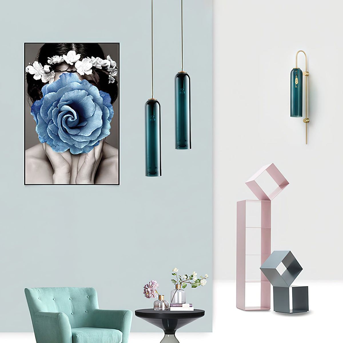 Long Tube Glass Pendant Light – detail 4