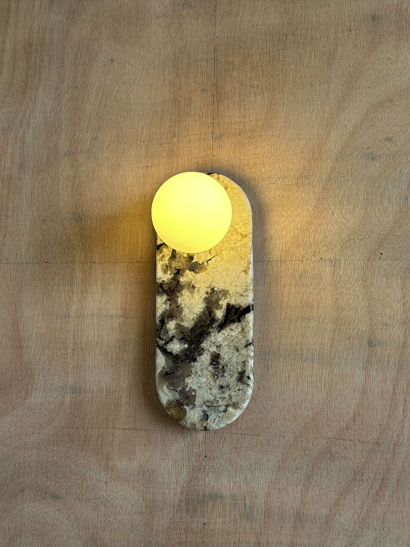 Solelon Oval Marble Wall Light