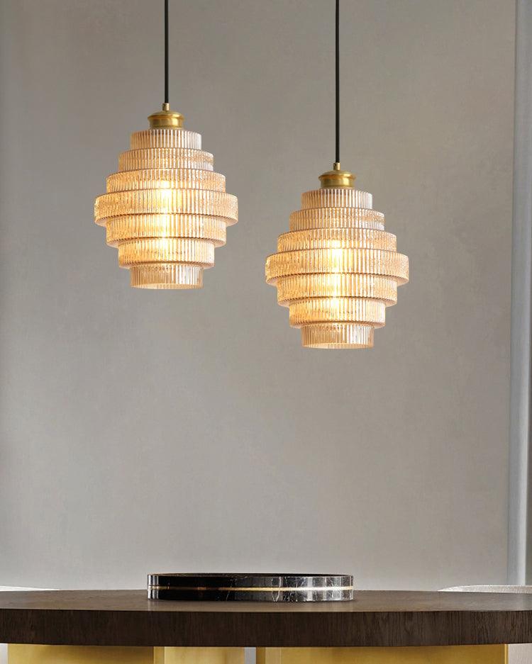 Coran Ribbed Pendant Light