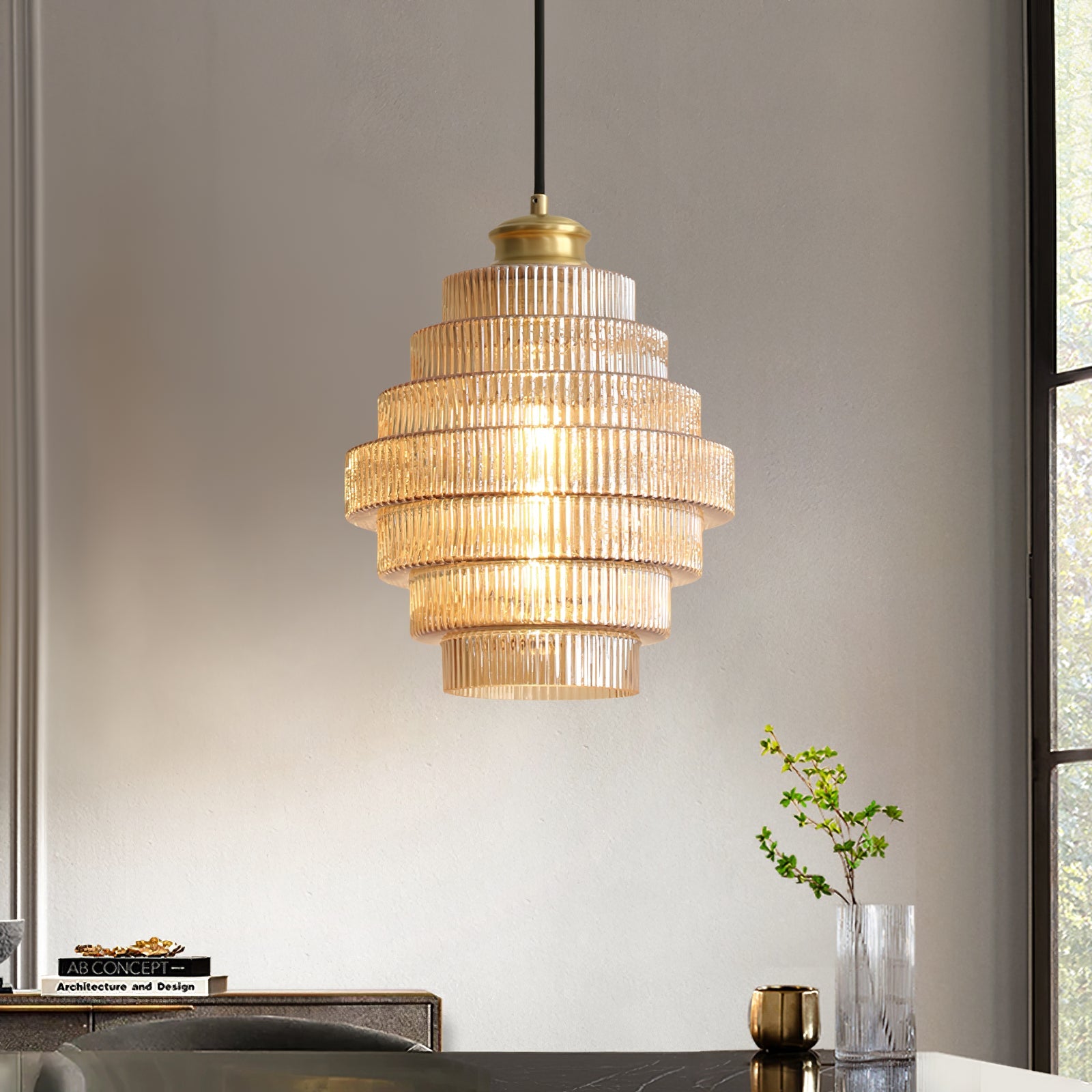 Wiolan Ribbed Pendant Light