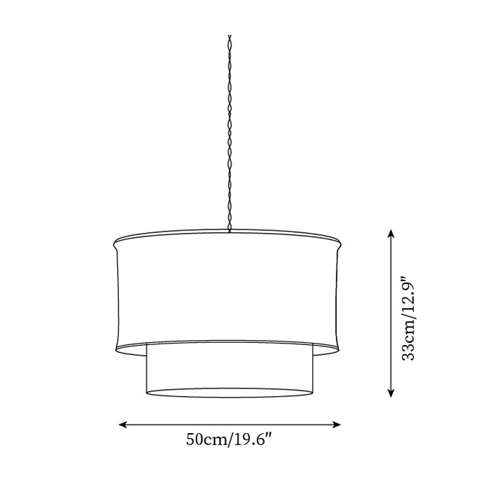 Mariela Fabric Pendant Lamp – detail 5