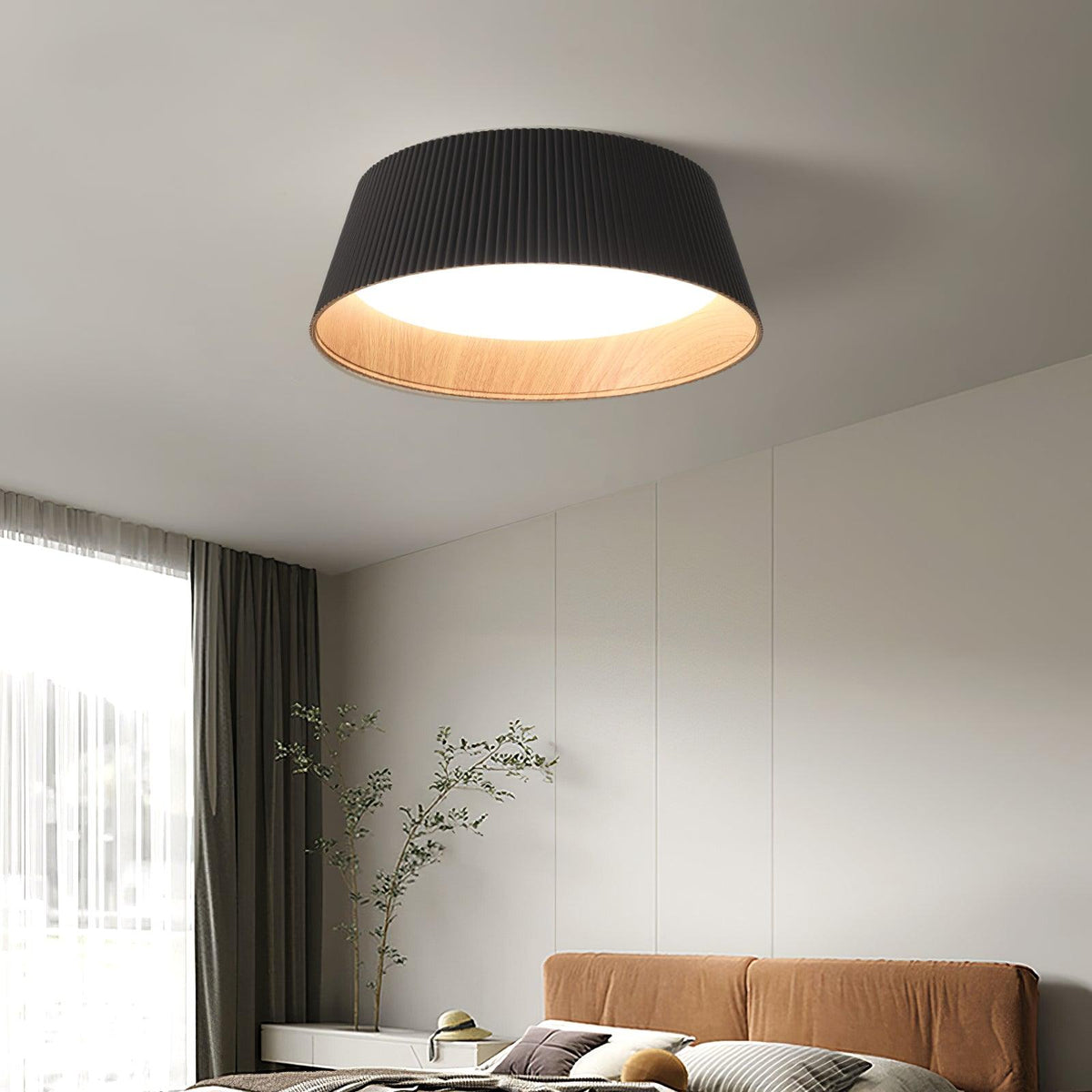 Modern Ribbed Ceiling Light – detail 3