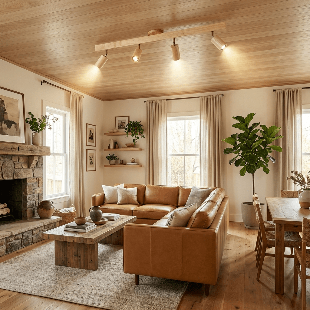 Natural Wood Beam Spotlight Light – detail 3