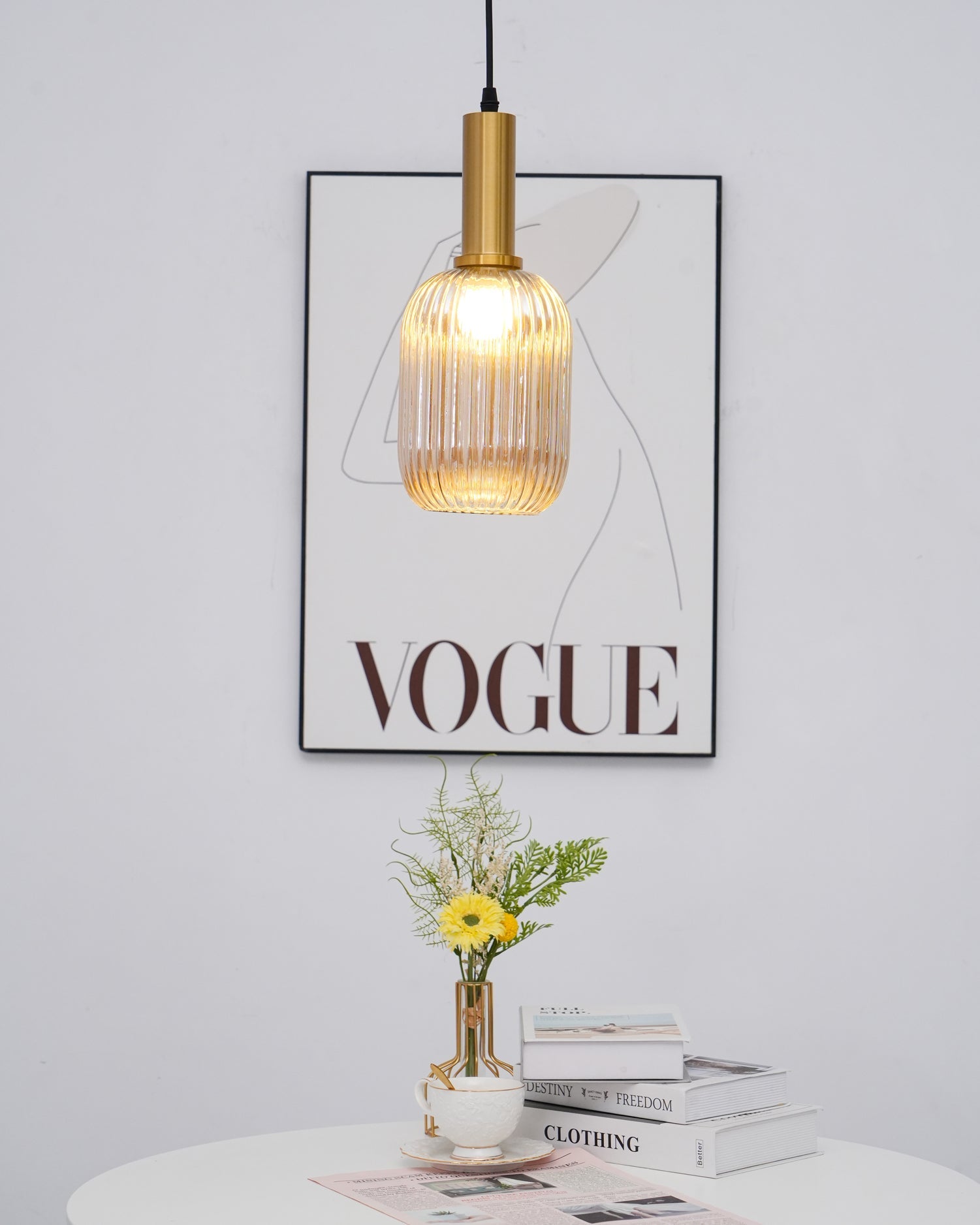 Sagemarro Ribbed Pendant Light