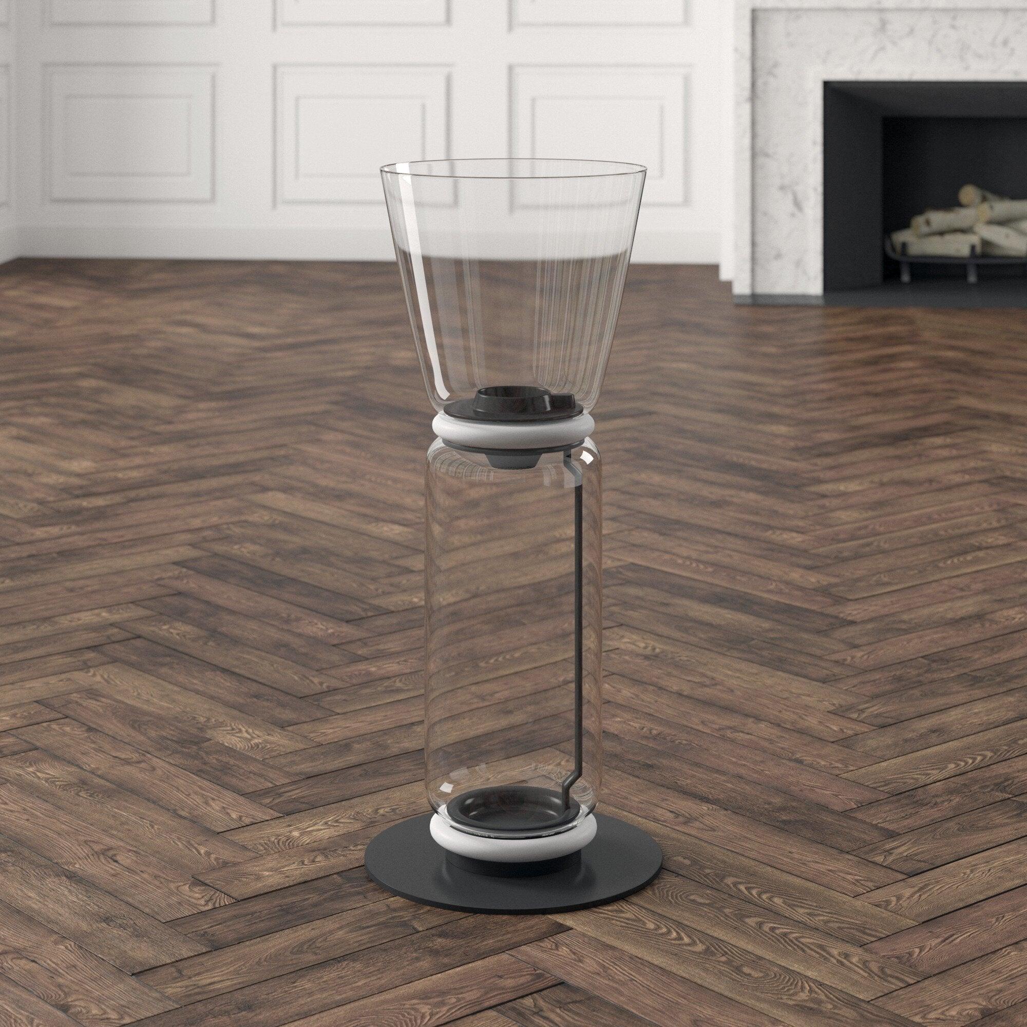 Mevvilzo Cylindrical Glass Floor Lamp