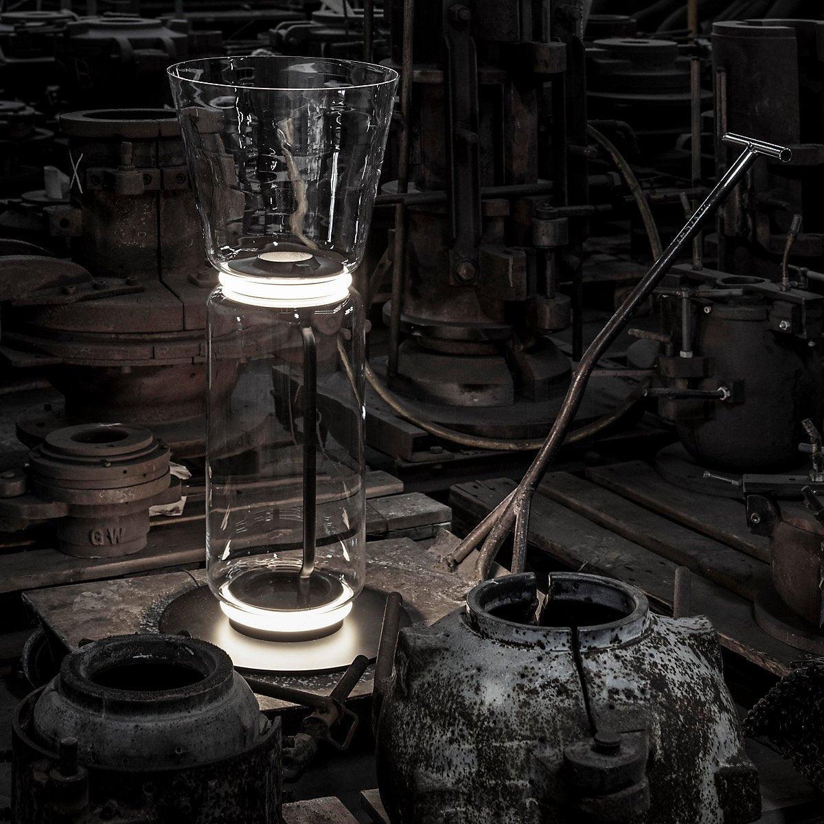 Mevvilzo Cylindrical Glass Floor Lamp