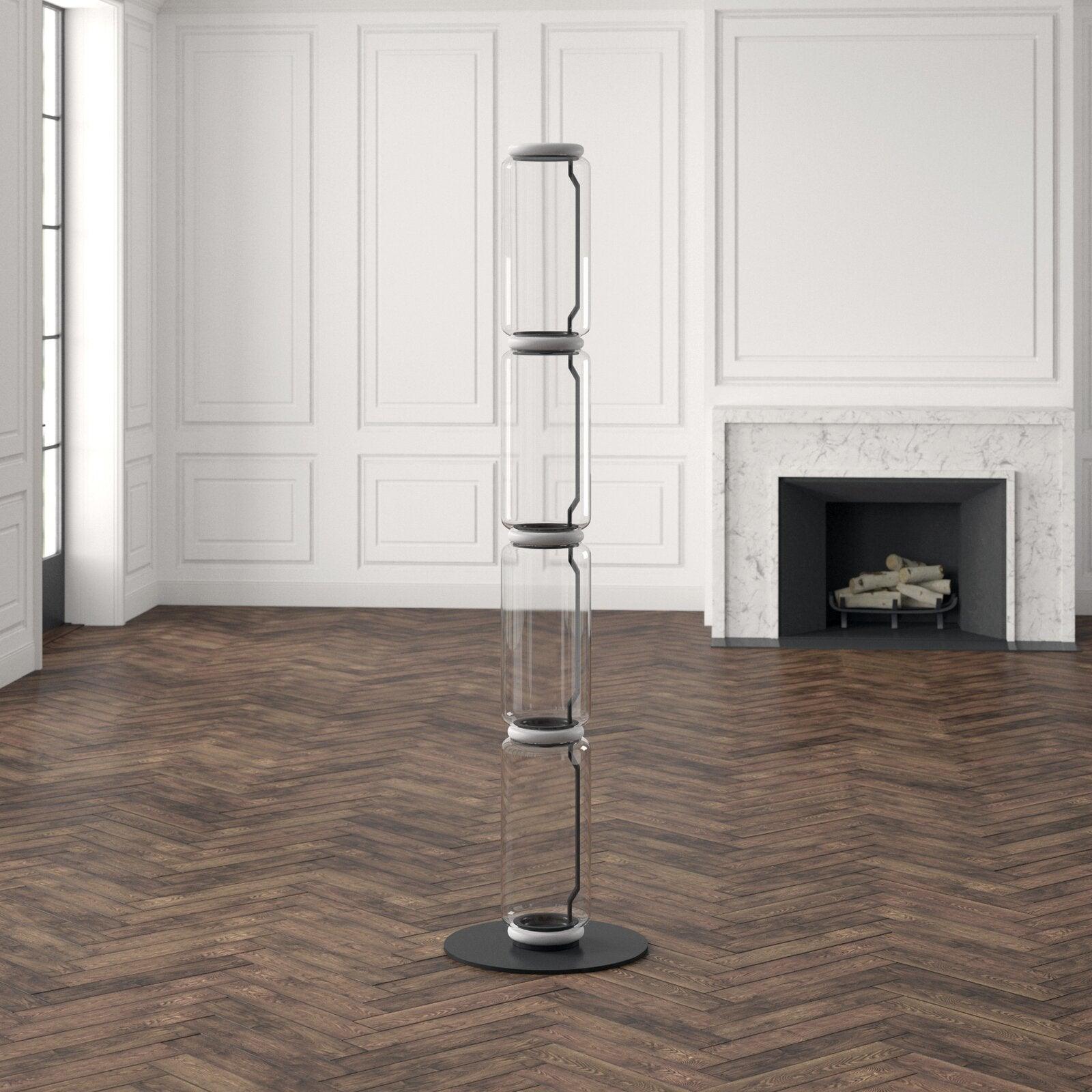 Mevvilzo Cylindrical Glass Floor Lamp